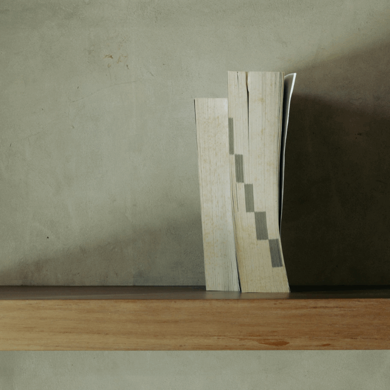 A hanging mobile or floating shelf that doesn’t require drilling